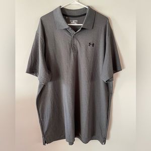 Mens 2XL Under Armour Gray Golf Shirt